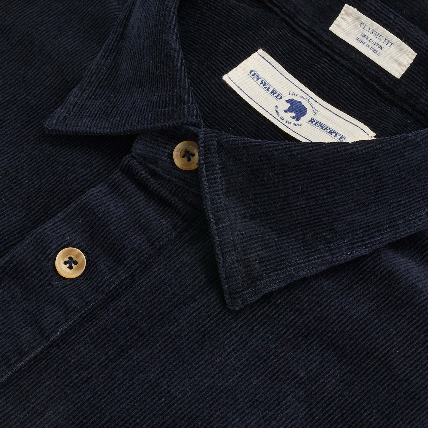 Onward Reserve Stretch Cord Half Button Shirt - Titan