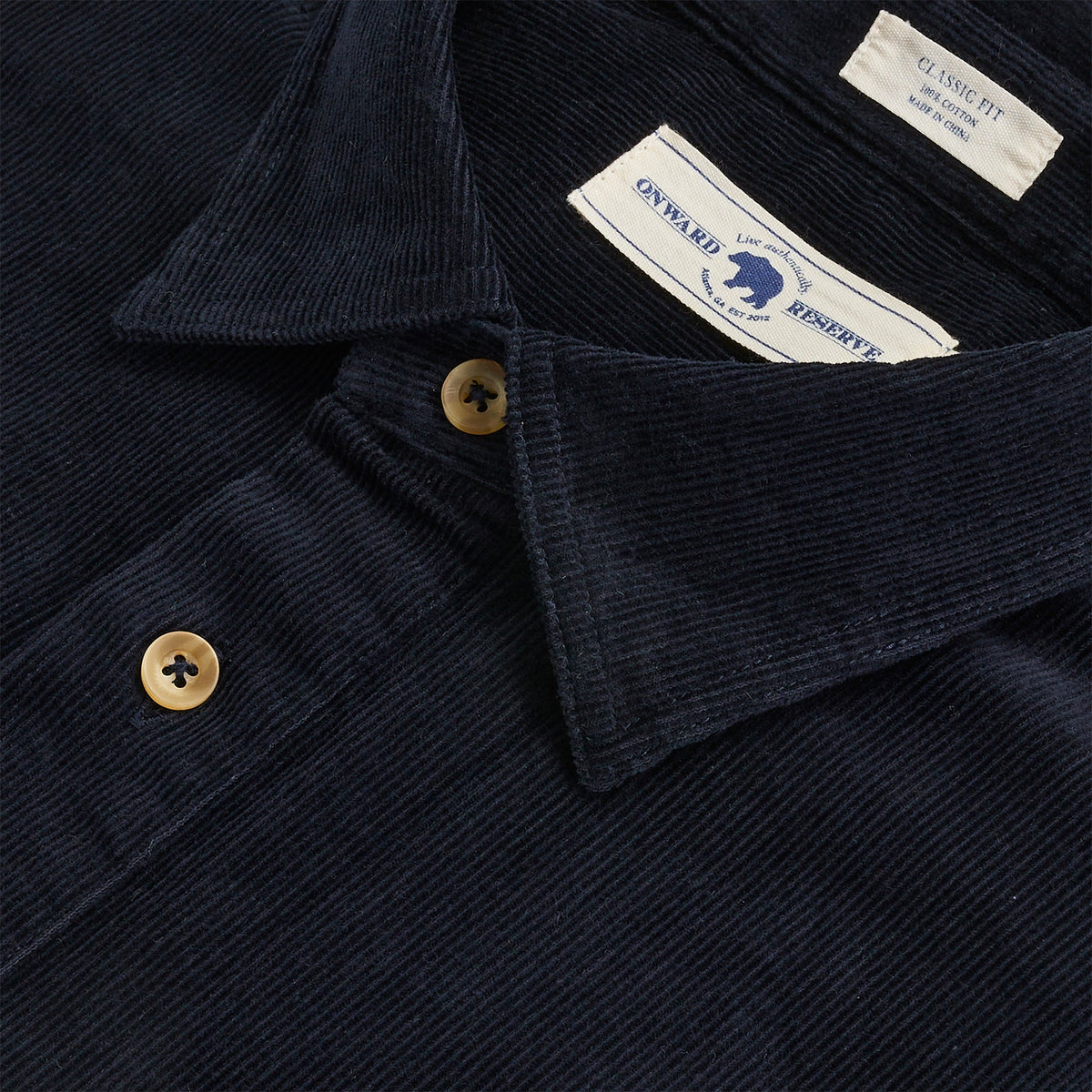 Onward Reserve Stretch Cord Half Button Shirt - Titan