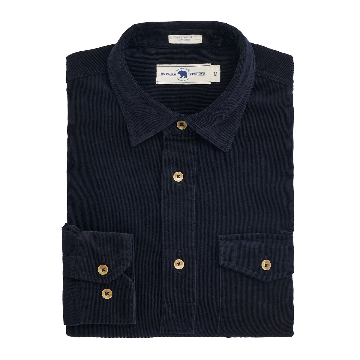 Onward Reserve Stretch Cord Half Button Shirt - Titan