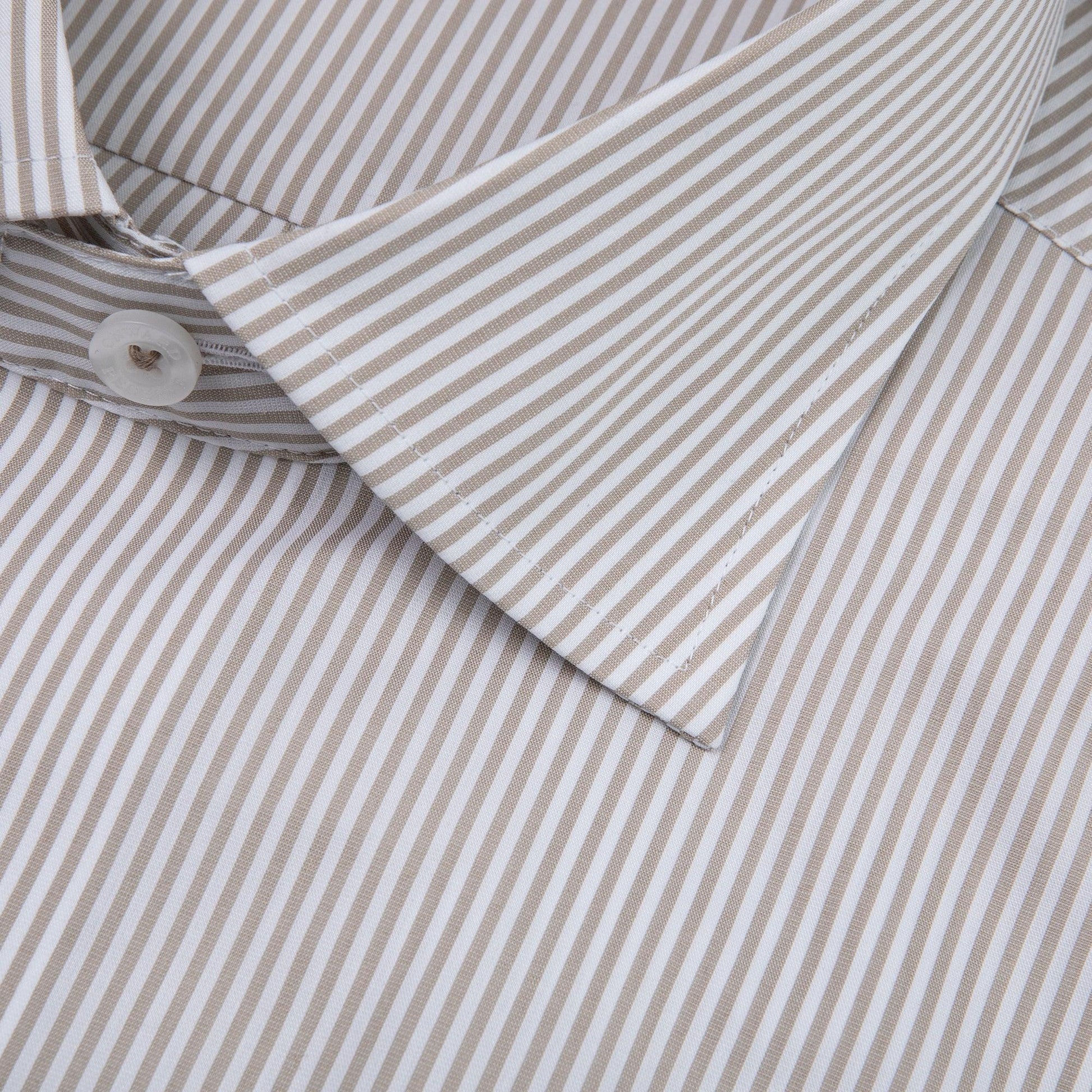 Onward Reserve Dune/White Stripe Tailored Fit Spread Collar Shirt