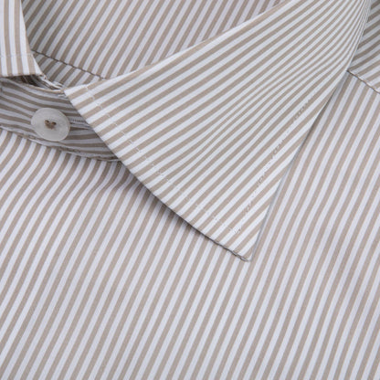 Onward Reserve Dune/White Stripe Tailored Fit Spread Collar Shirt