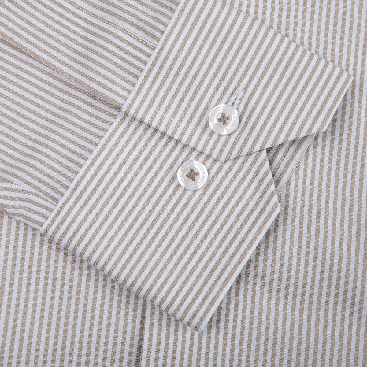 Onward Reserve Dune/White Stripe Tailored Fit Spread Collar Shirt