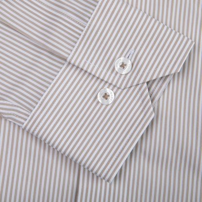 Onward Reserve Dune/White Stripe Tailored Fit Spread Collar Shirt