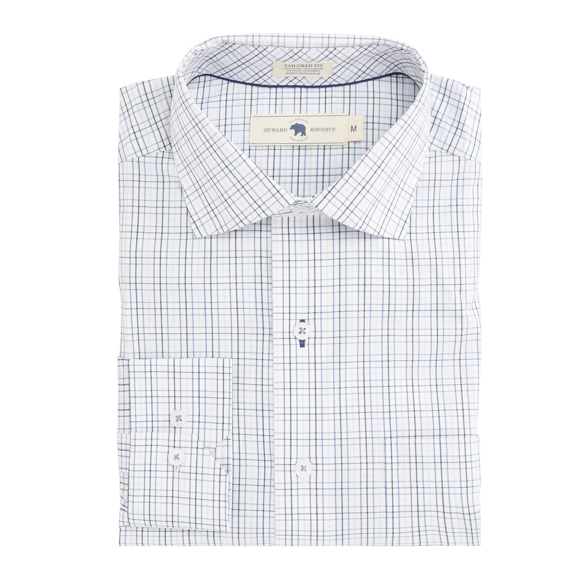 Onward Reserve Gannett Tailored Fit Spread Quad Button Down