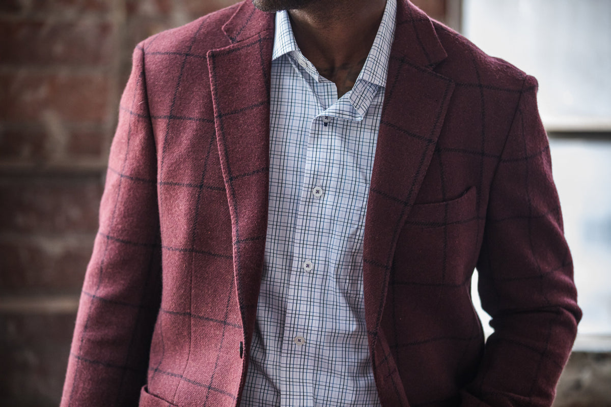 Onward Reserve Gannett Tailored Fit Spread Quad Button Down