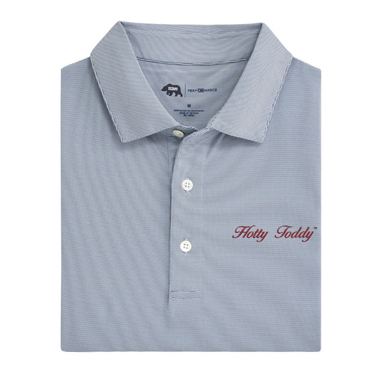 Onward Reserve Ole Miss Hotty Toddy Vintage Script Hairline Stripe Performance Polo