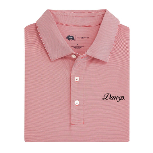 Onward Reserve UGA Dawgs Vintage Script Hairline Stripe Performance Polo