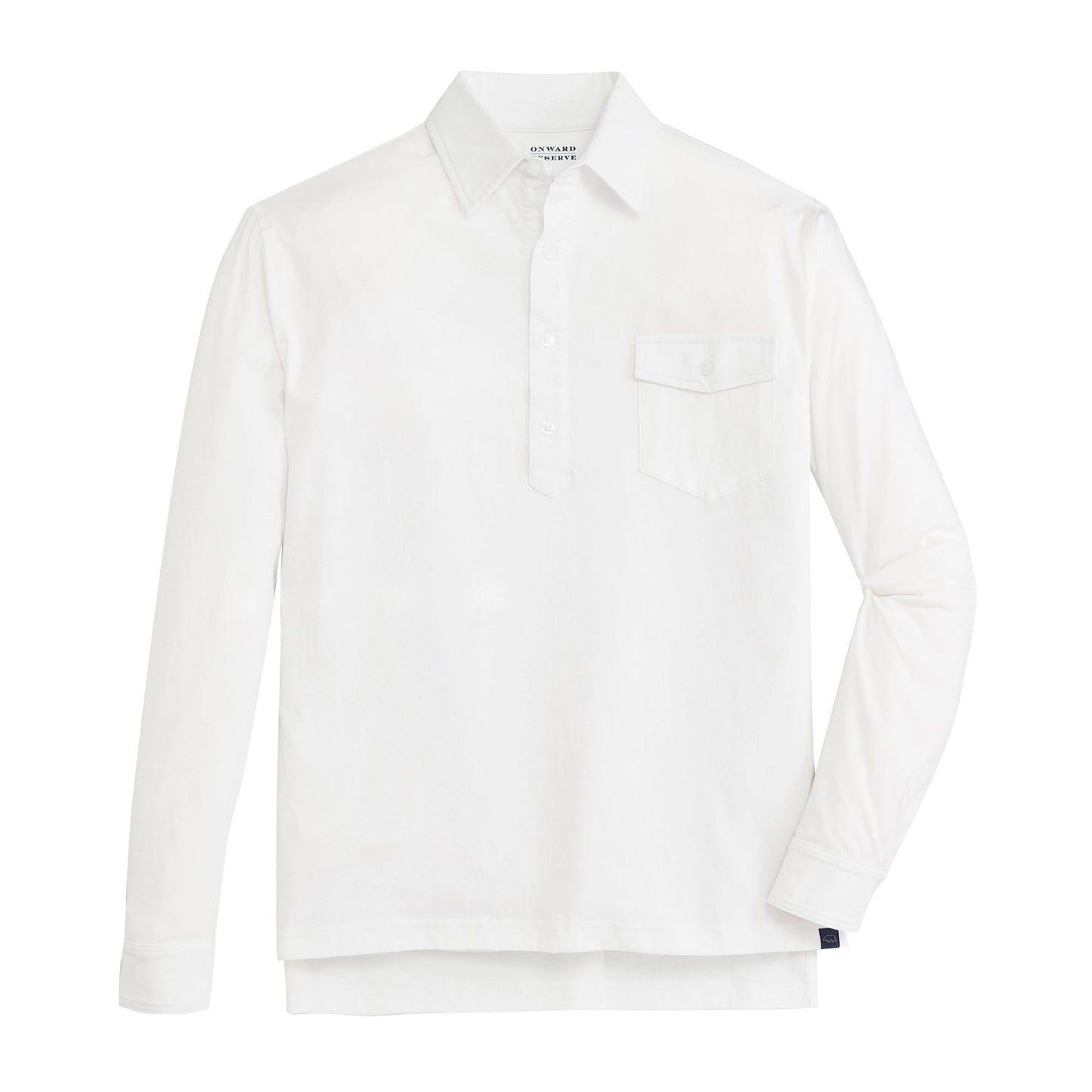 Onward Reserve Old School Long Sleeve Polo - White