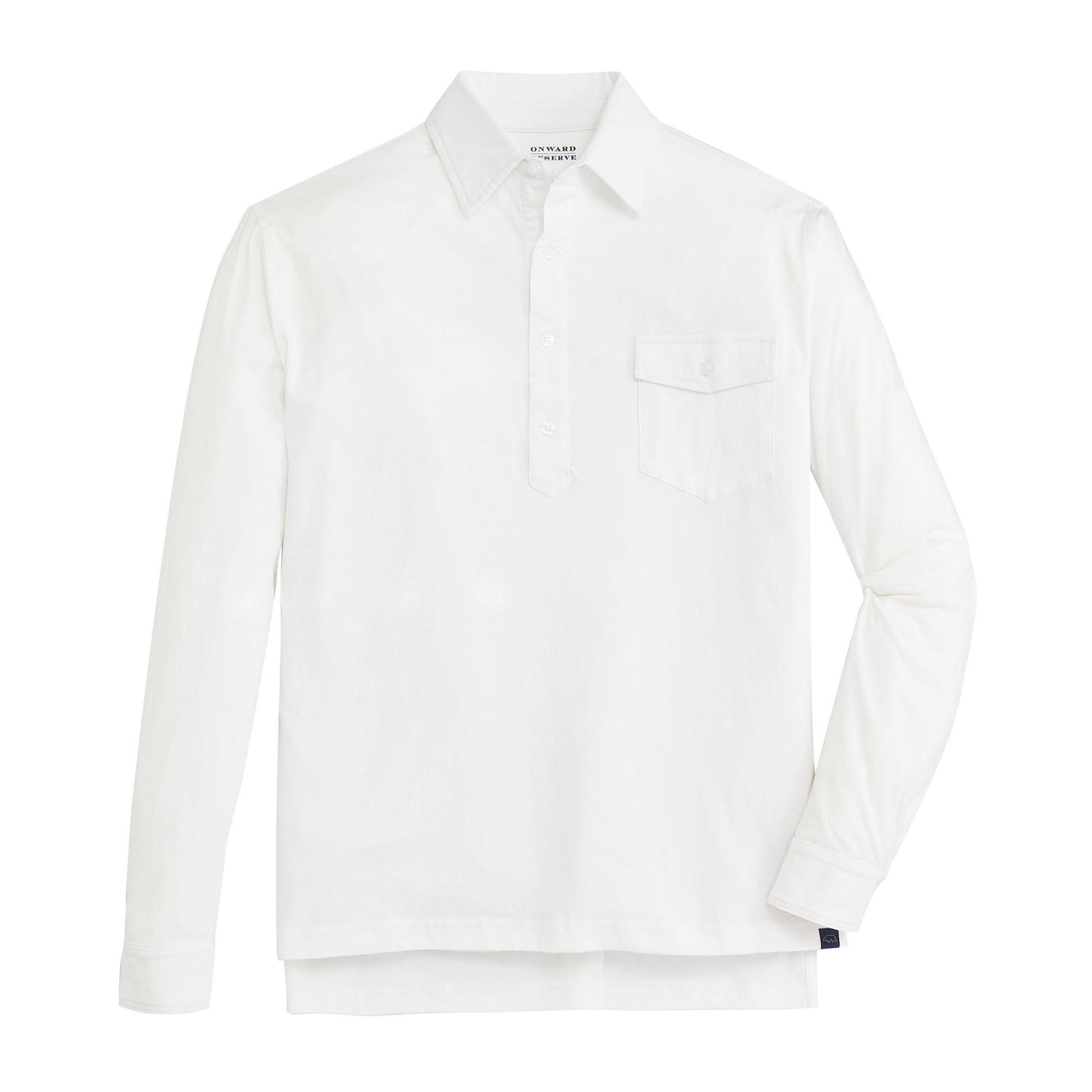 Onward Reserve Old School Long Sleeve Polo - White