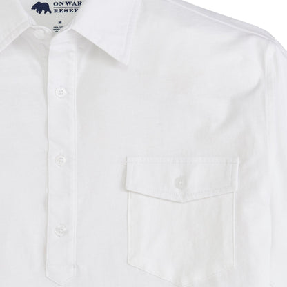 Onward Reserve Old School Long Sleeve Polo - White