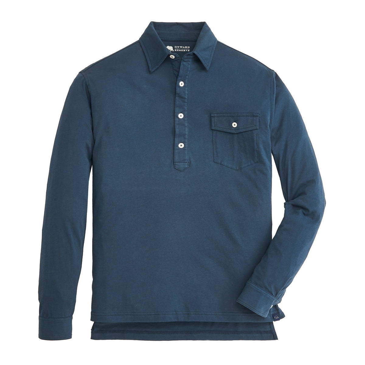 Onward Reserve Old School Long Sleeve Polo - Titan