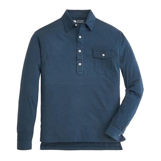 Onward Reserve Old School Long Sleeve Polo - Titan