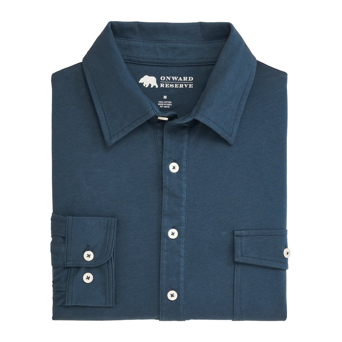 Onward Reserve Old School Long Sleeve Polo - Titan