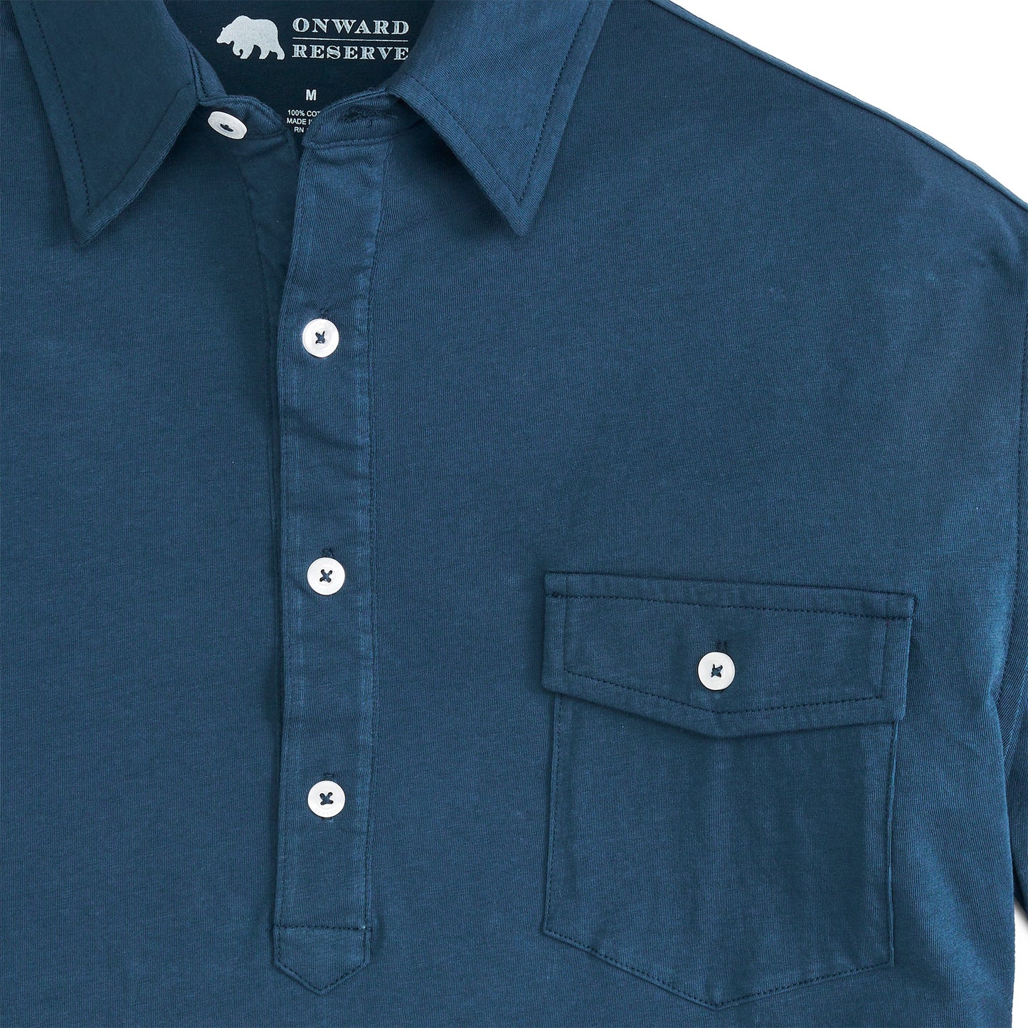 Onward Reserve Old School Long Sleeve Polo - Titan