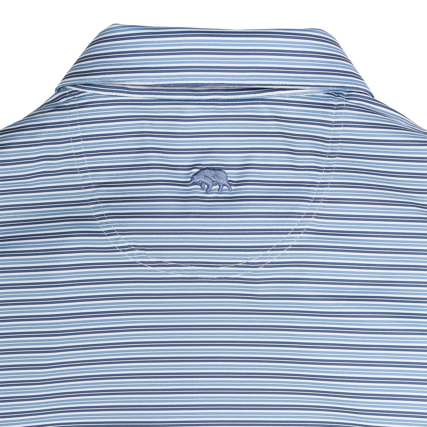Onward Reserve Wedge Stripe Performance Polo - Blue Indigo
