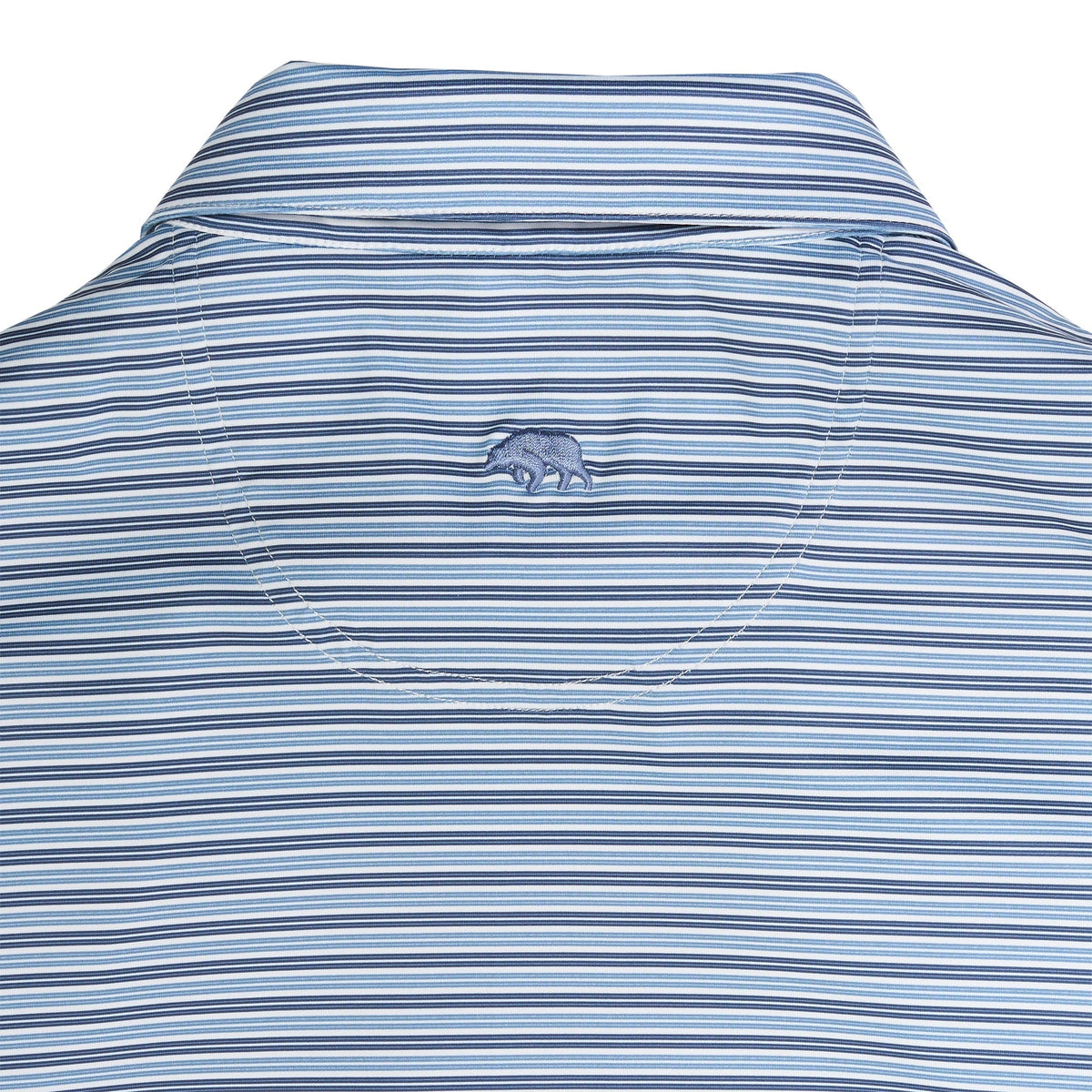 Onward Reserve Wedge Stripe Performance Polo - Blue Indigo
