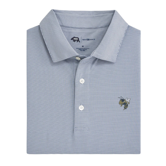 Onward Reserve Georgia Tech Buzz Hairline Stripe Performance Polo