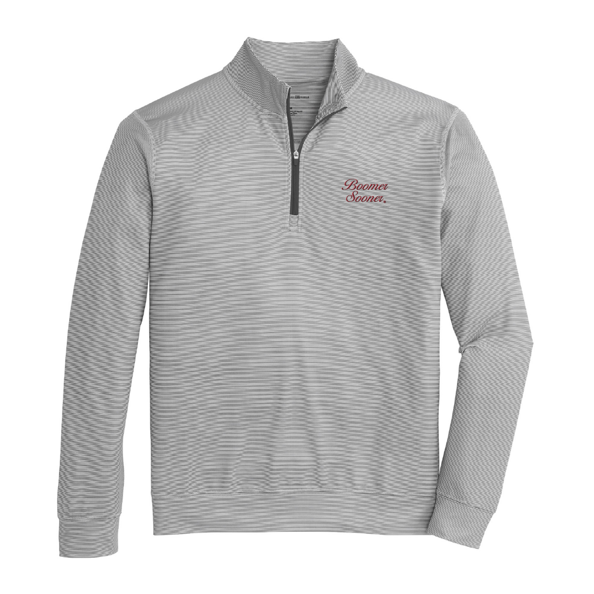 Onward Reserve Oklahoma Boomer Sooner Vintage Script Hairline Stripe Printed Performa
