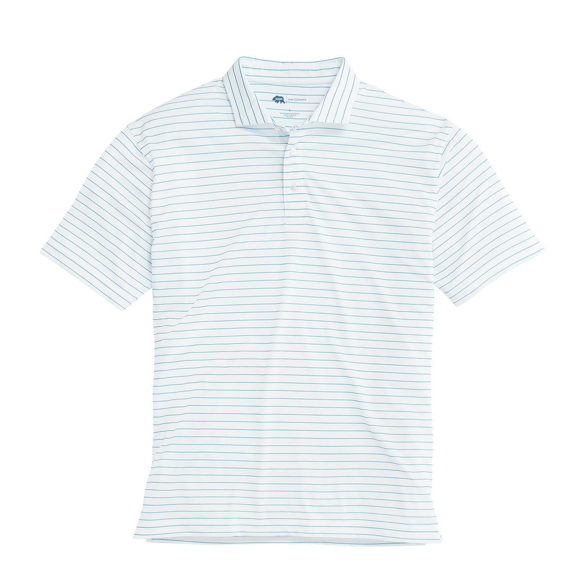 Onward Reserve Tourney Stripe Performance Pique Polo - Cabana Blue