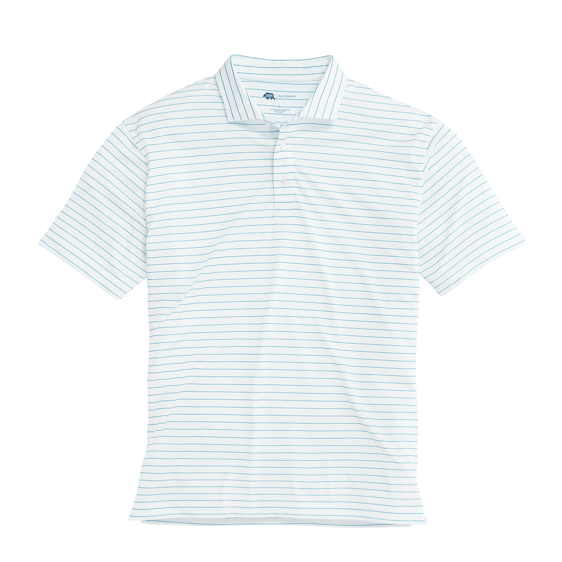 Onward Reserve Tourney Stripe Performance Pique Polo - Cabana Blue