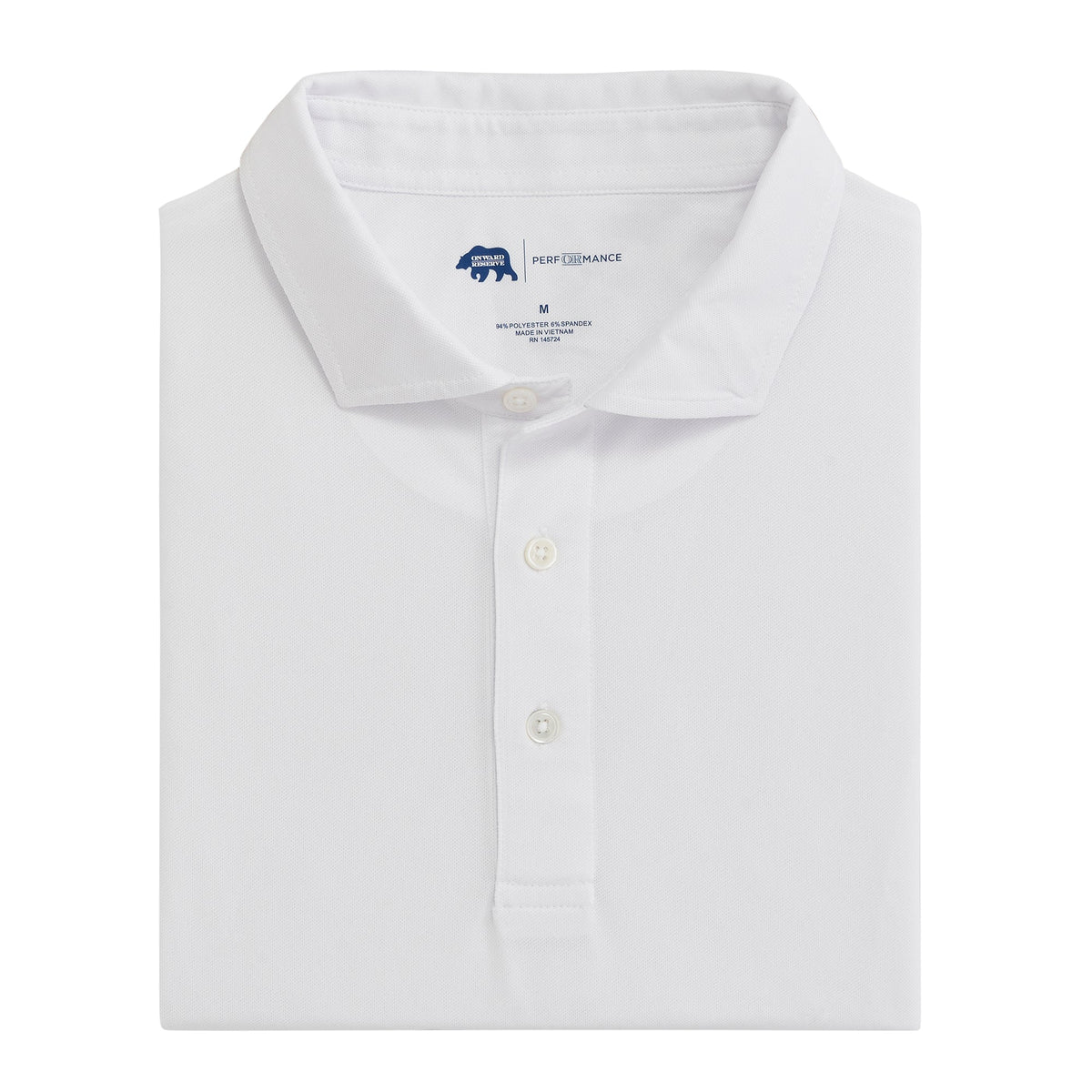 Onward Reserve Solid Performance Pique Polo - White