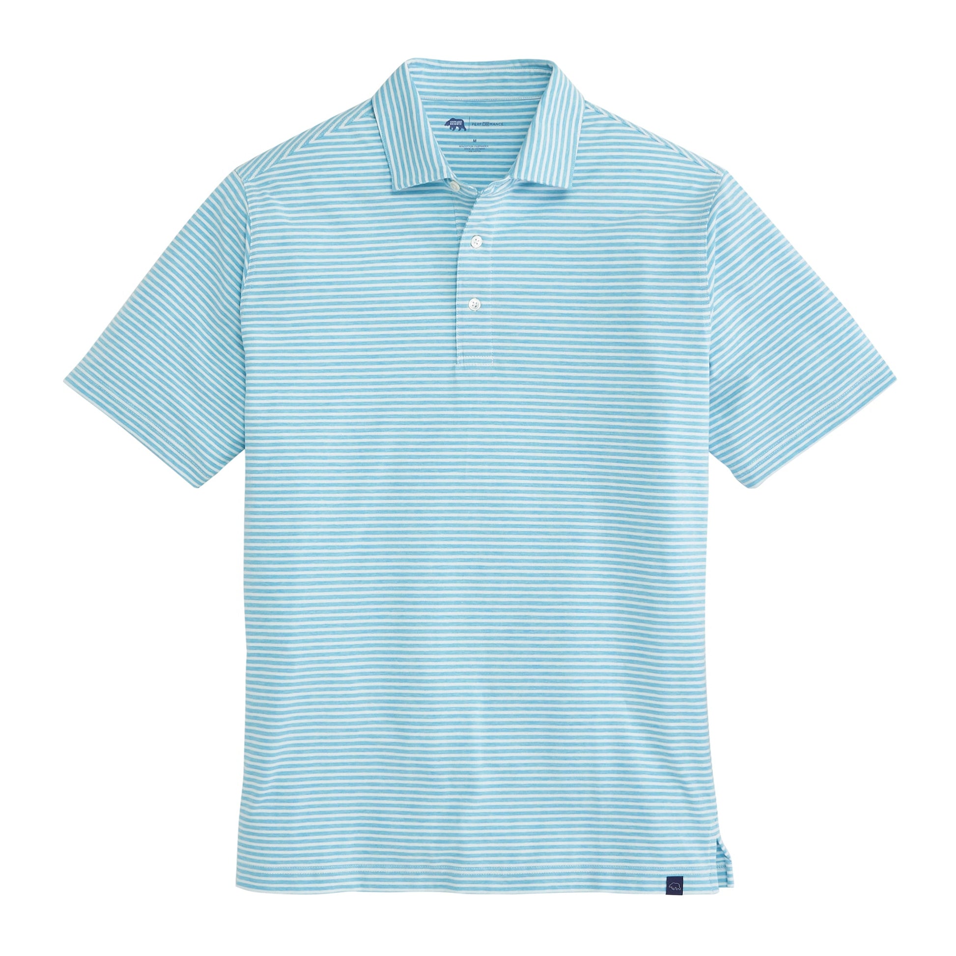 Onward Reserve Row Stripe Icon Polo - Cabana Blue