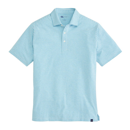 Onward Reserve Row Stripe Icon Polo - Cabana Blue