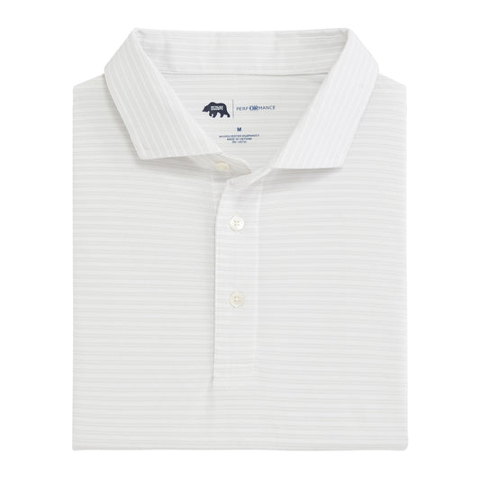 Onward Reserve Pairing Stripe Performance Pique Polo - Mirage Grey