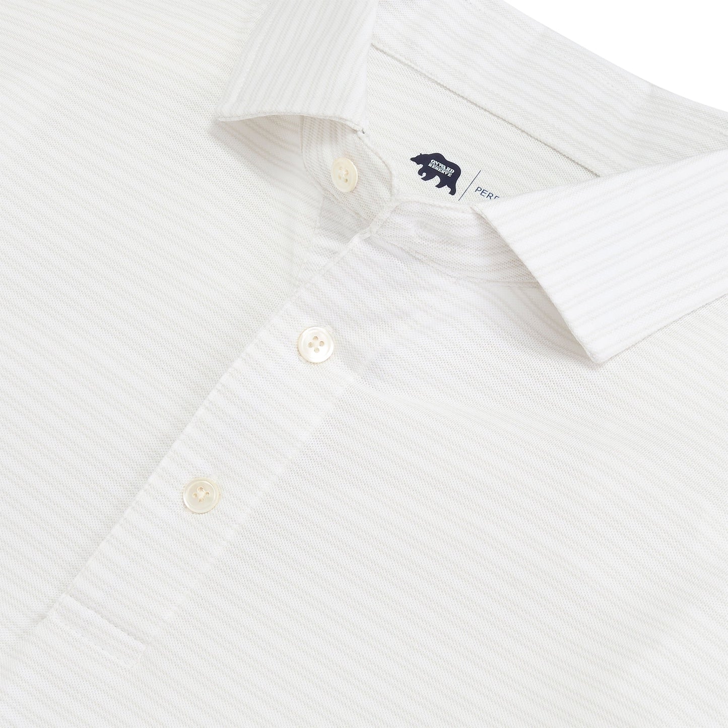 Onward Reserve Pairing Stripe Performance Pique Polo - Mirage Grey