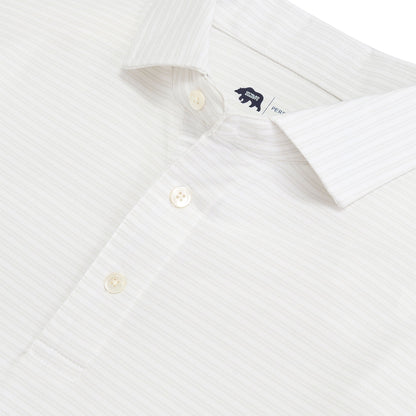 Onward Reserve Pairing Stripe Performance Pique Polo - Mirage Grey