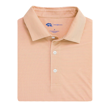 Onward Reserve Hairline Stripe Performance Polo - Orange