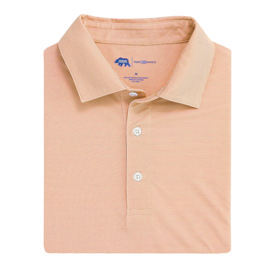 Onward Reserve Hairline Stripe Performance Polo - Orange
