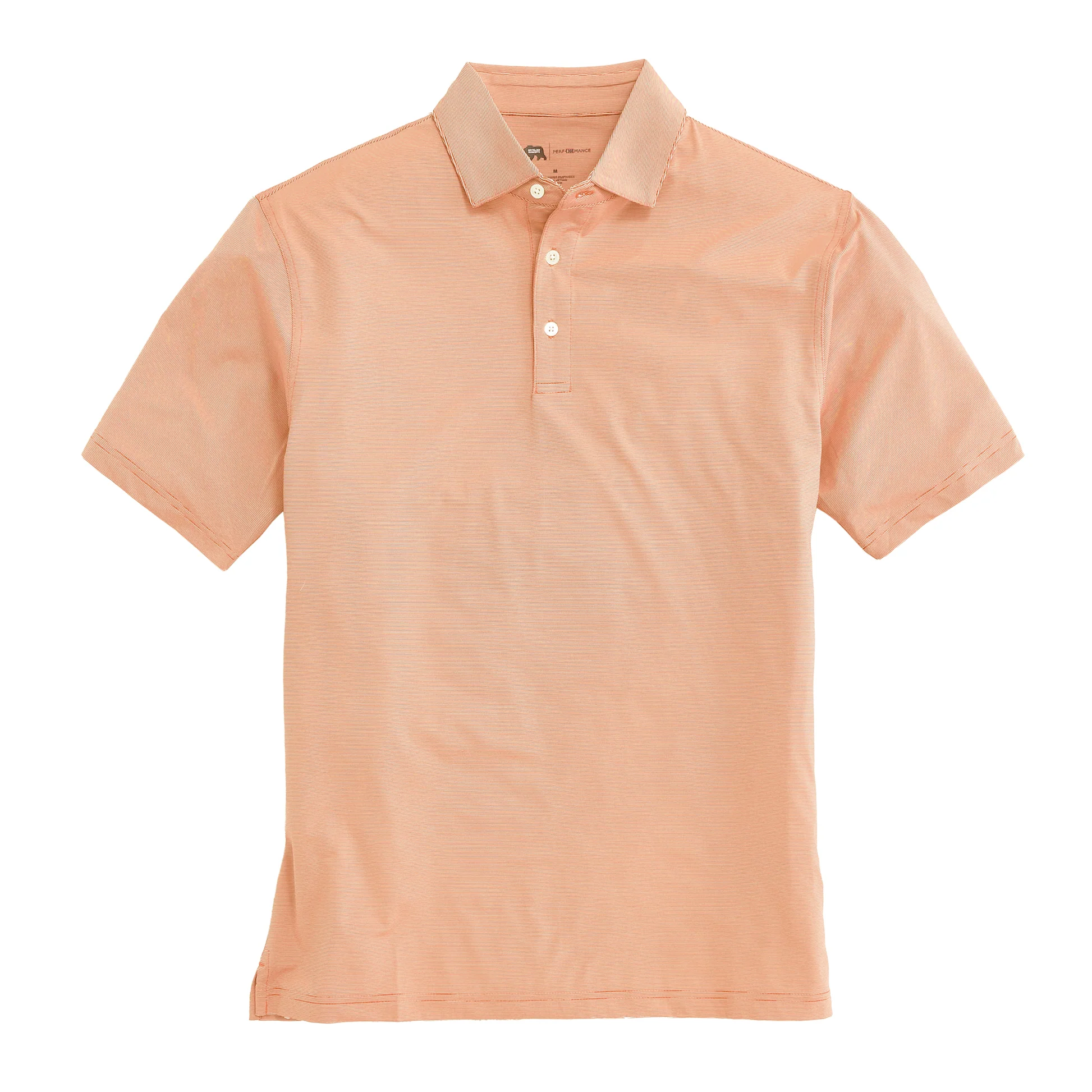 Onward Reserve Hairline Stripe Performance Polo - Orange