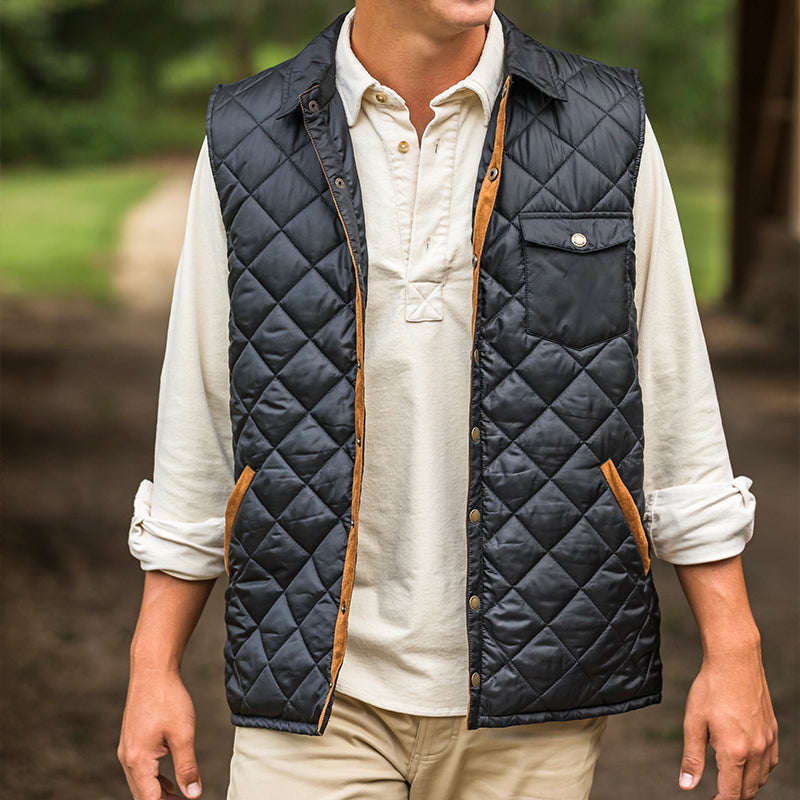 Onward Reserve Stretch Cord Half Button Shirt - Cream