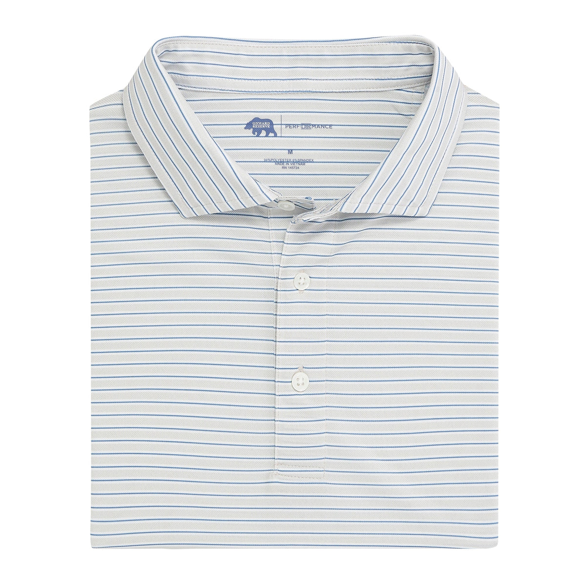 Onward Reserve Match Stripe Performance Pique Polo