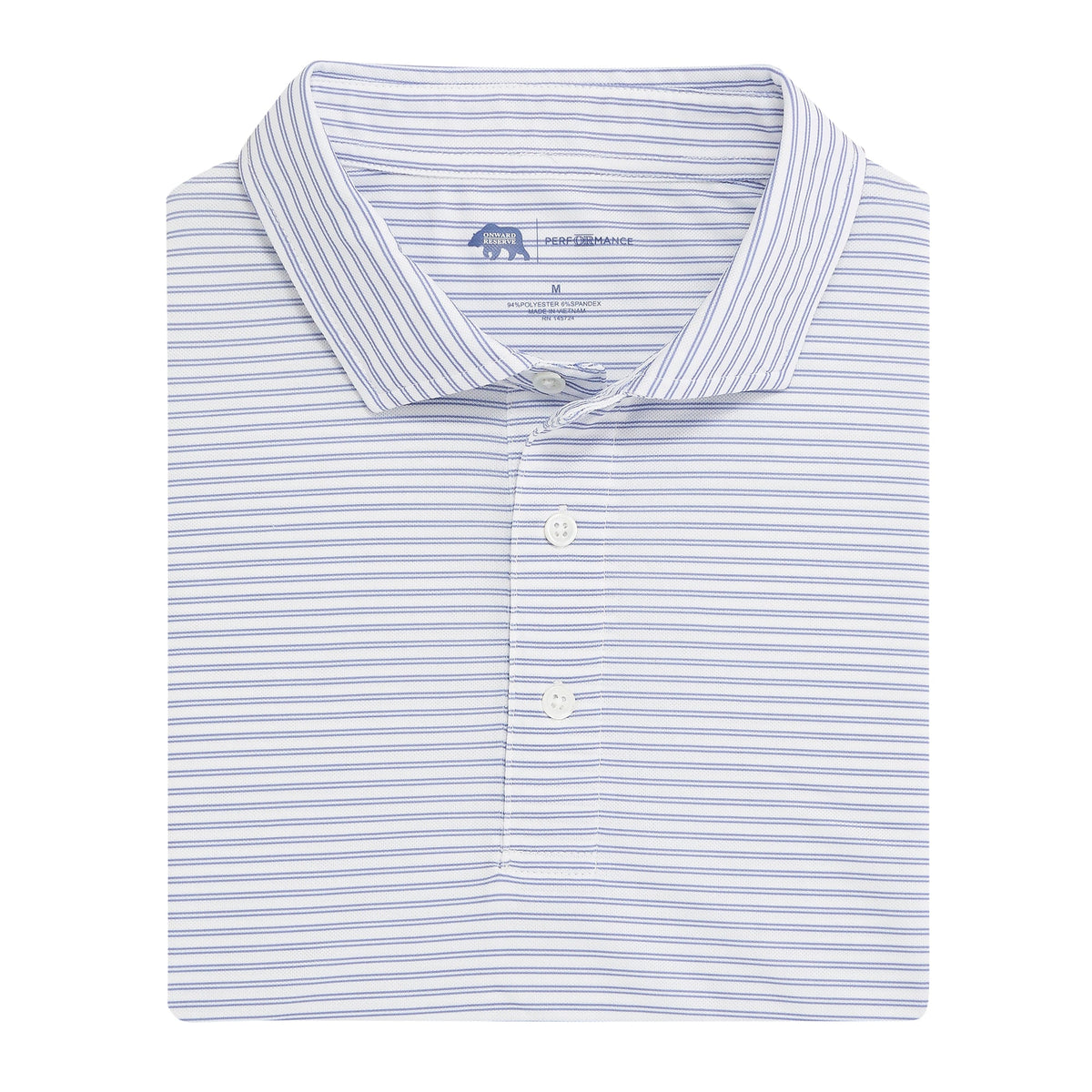 Onward Reserve Pairing Stripe Performance Pique Polo