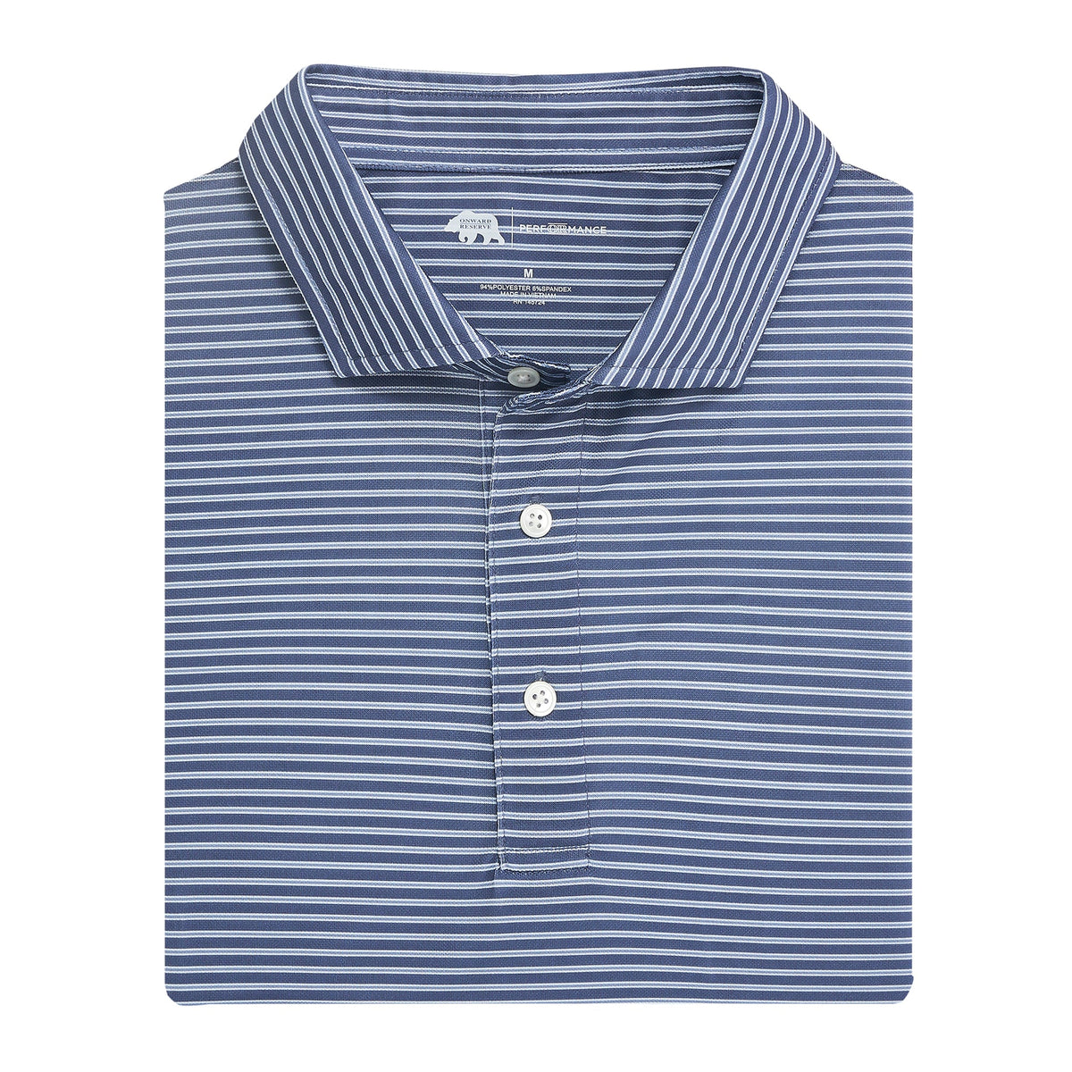 Onward Reserve Trophy Stripe Performance Pique Polo