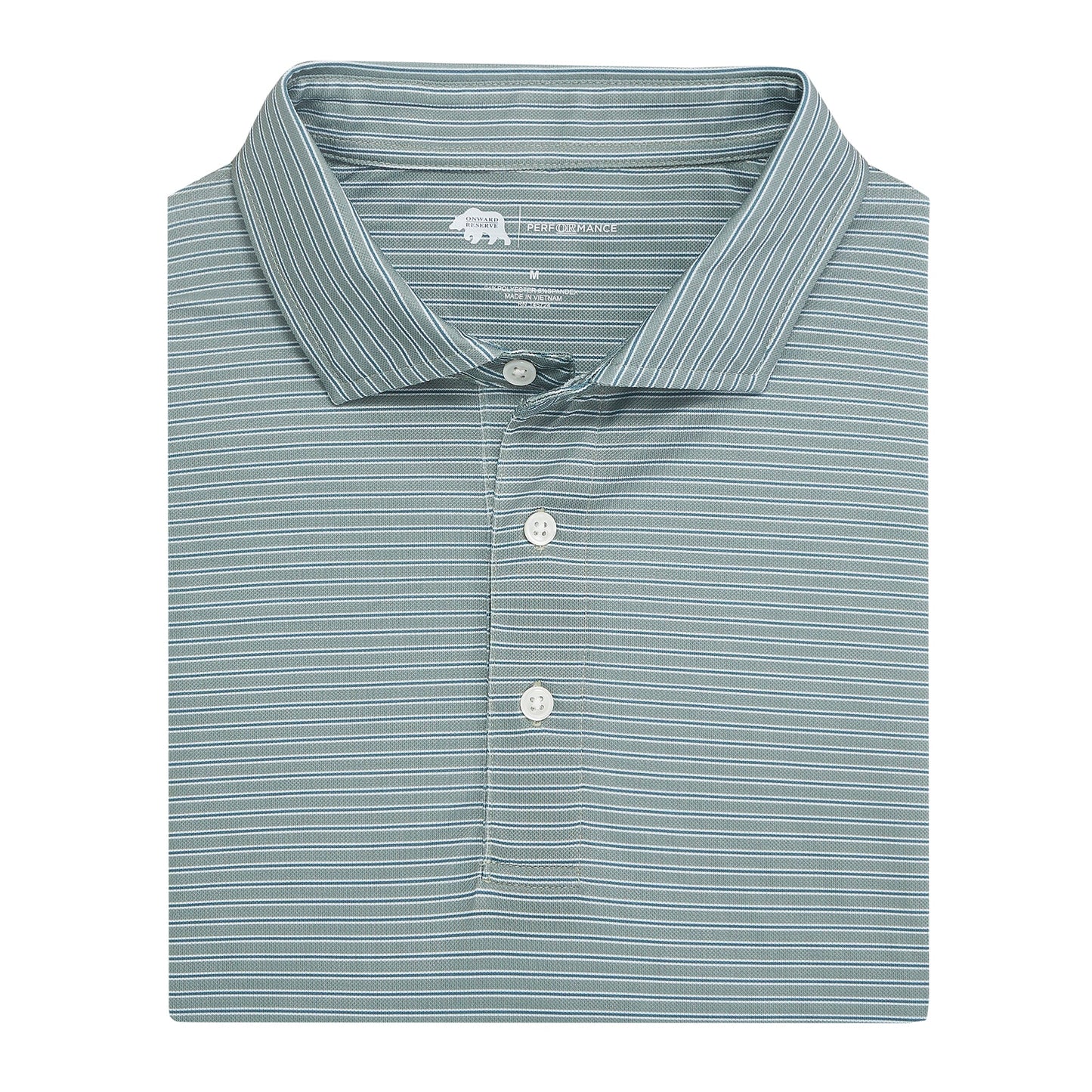 Onward Reserve Trophy Stripe Performance Pique Polo