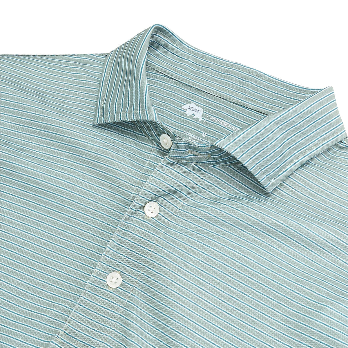Onward Reserve Trophy Stripe Performance Pique Polo