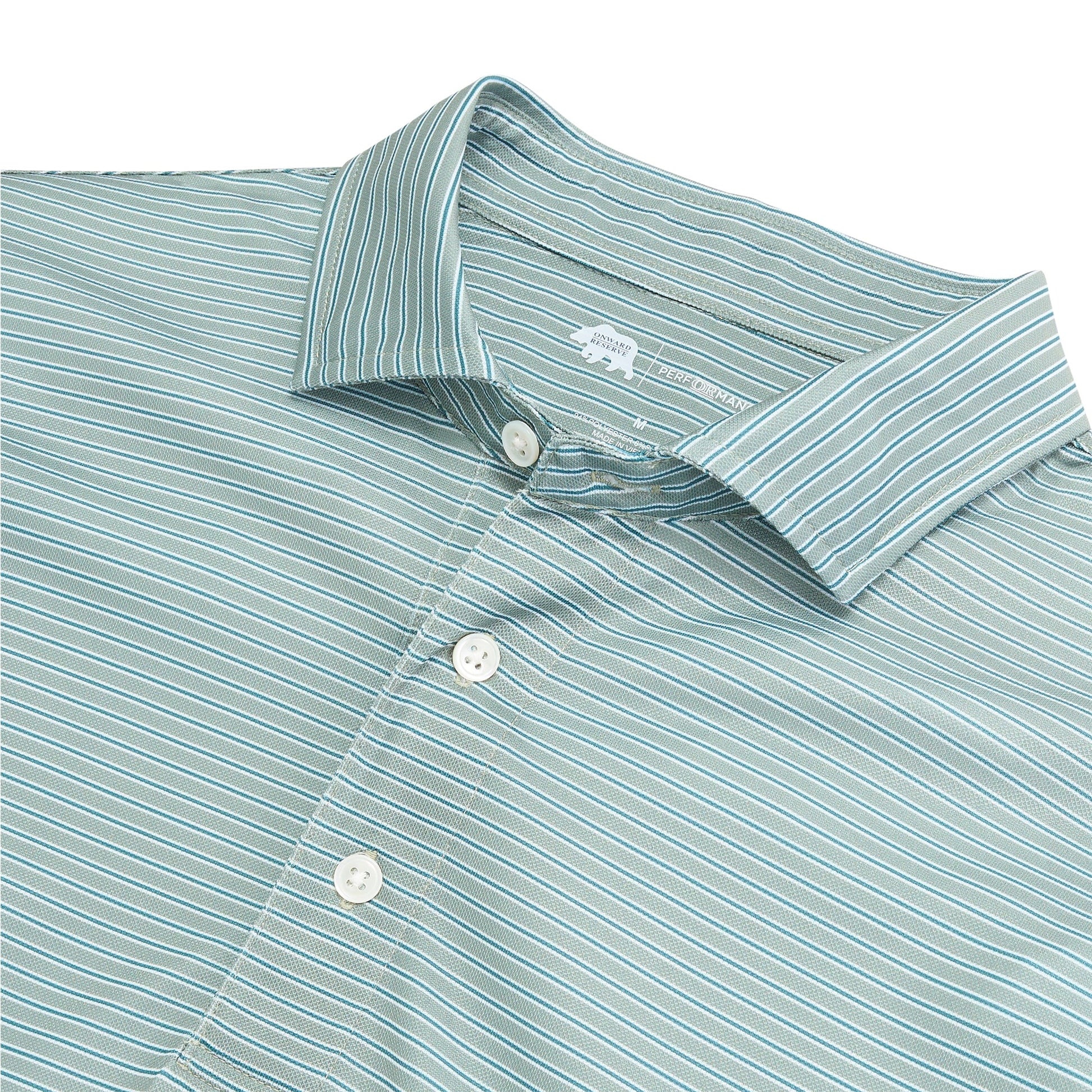 Onward Reserve Trophy Stripe Performance Pique Polo