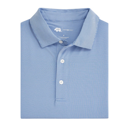 Onward Reserve Hairline Stripe Performance Polo - Sport Blue