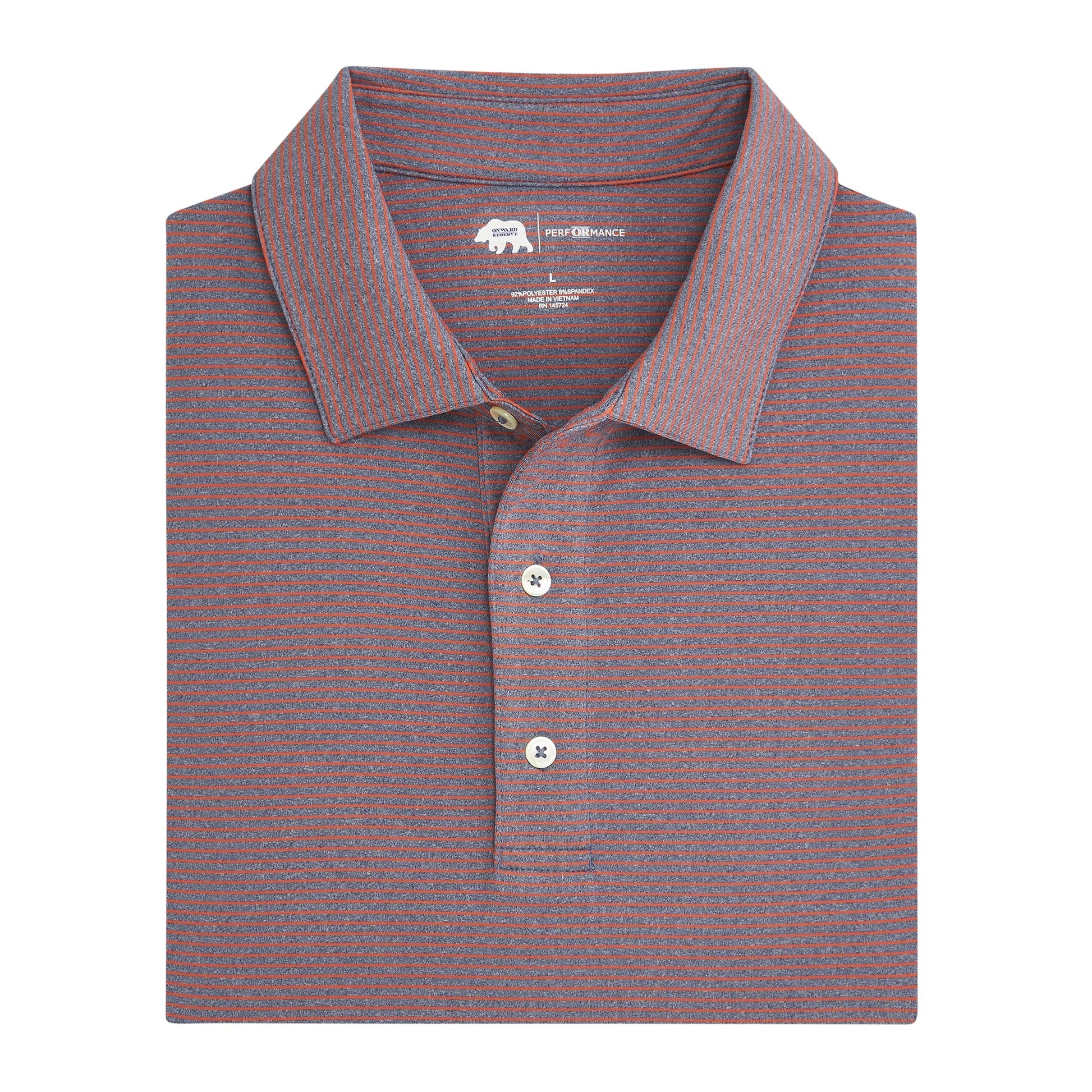 Onward Reserve Birdie Stripe Performance Polo