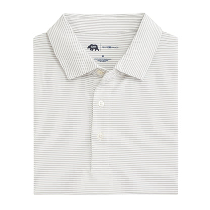 Onward Reserve Birdie Stripe Performance Polo - Mirage Grey