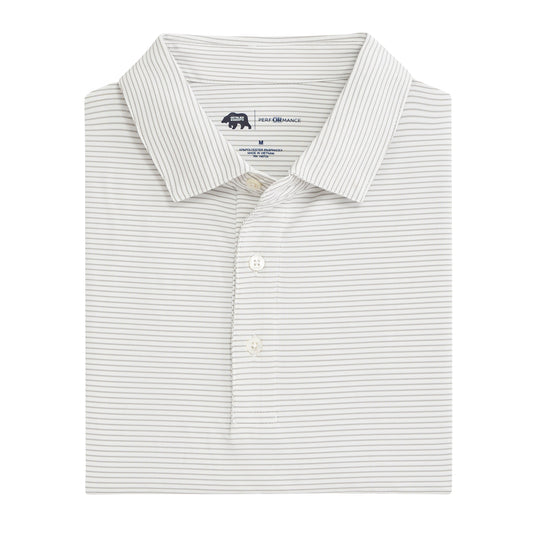 Onward Reserve Birdie Stripe Performance Polo - Mirage Grey