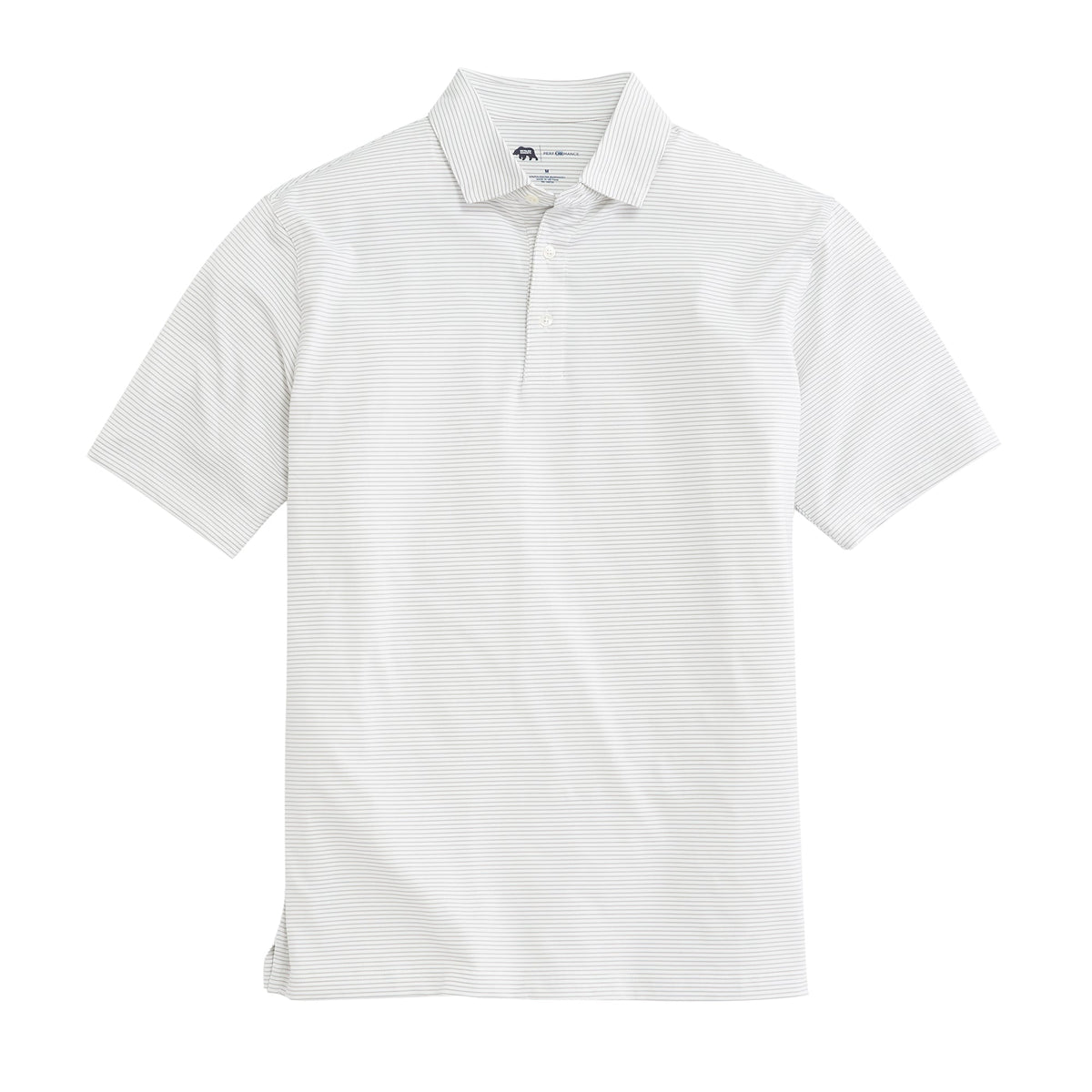Onward Reserve Birdie Stripe Performance Polo - Mirage Grey