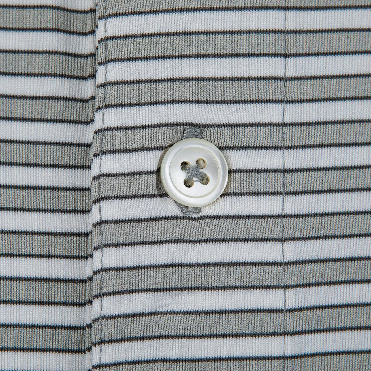 Onward Reserve Mulligan Stripe Performance Polo - Heather Mirage Grey/Gunmetal