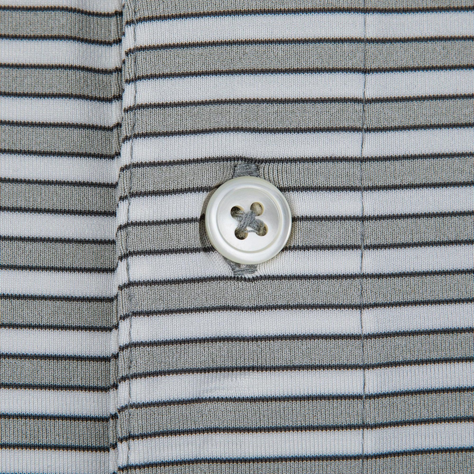 Onward Reserve Mulligan Stripe Performance Polo - Heather Mirage Grey/Gunmetal