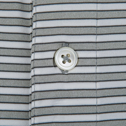 Onward Reserve Mulligan Stripe Performance Polo - Heather Mirage Grey/Gunmetal