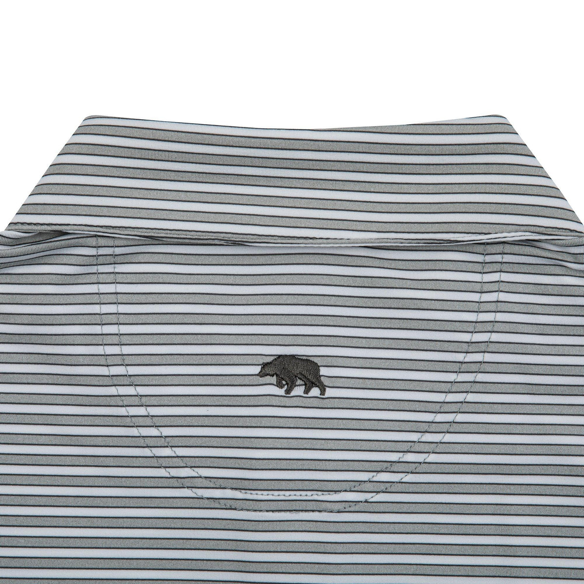 Onward Reserve Mulligan Stripe Performance Polo - Heather Mirage Grey/Gunmetal