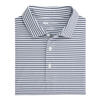 Onward Reserve Mulligan Stripe Performance Polo - Classic Navy